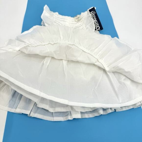 OshKosh B'gosh Baby Girl 2 Piece Off-White Cotton Eyelet Dress 18 Months Dainty - Picture 7 of 10